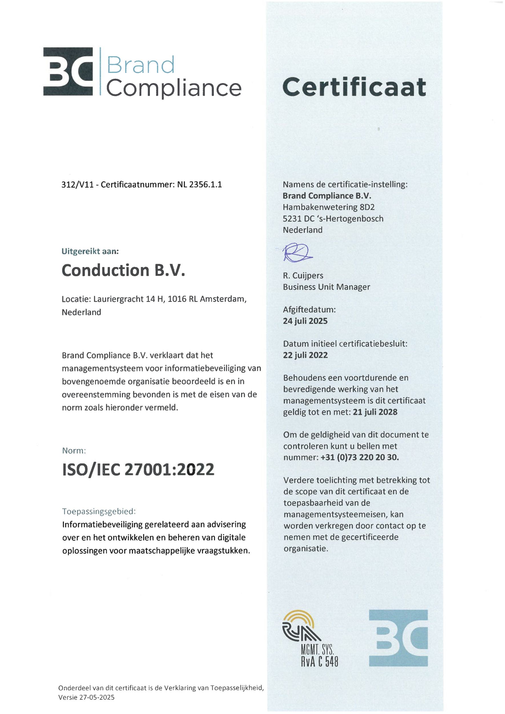 ISO 27001 certificering