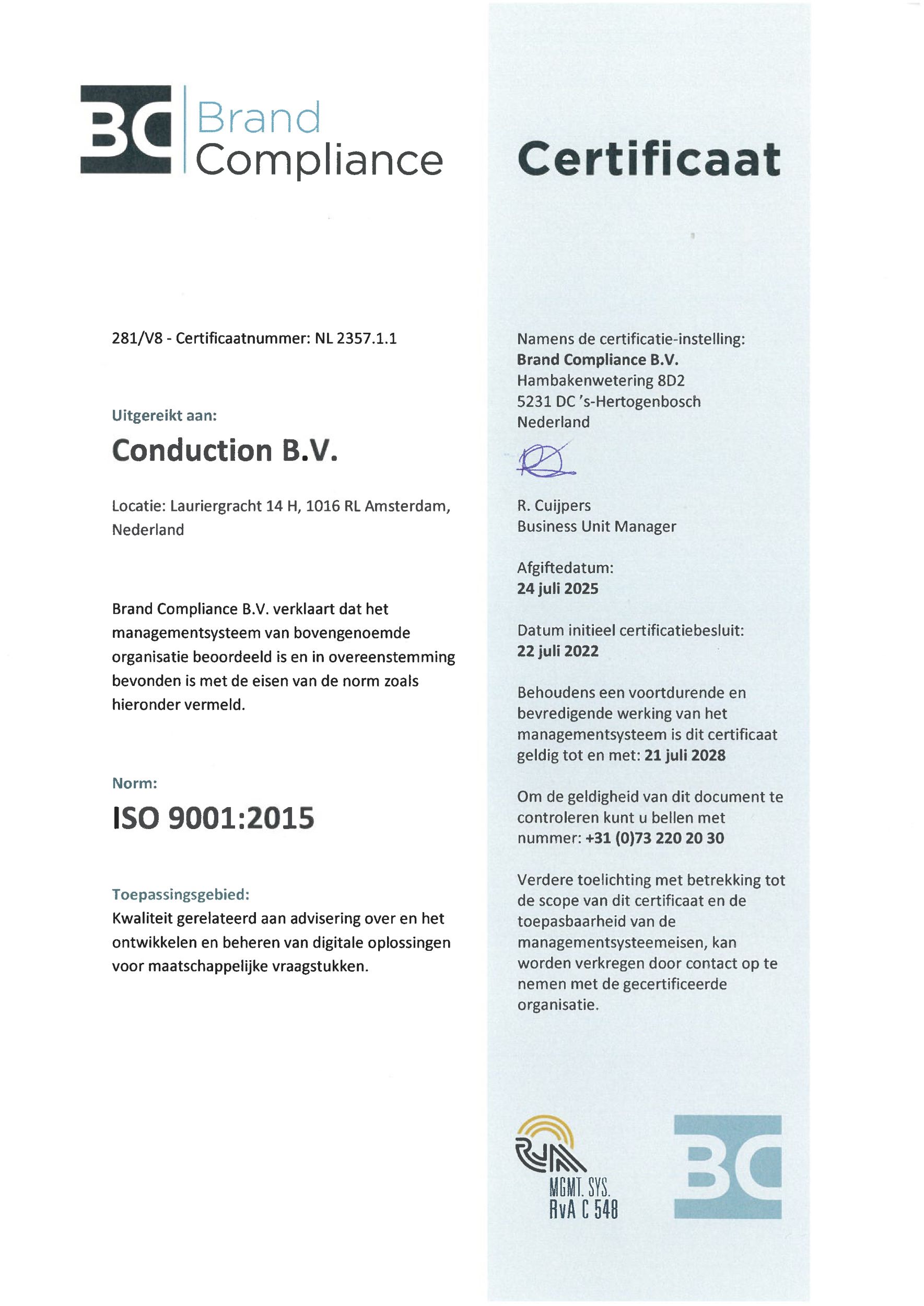 ISO 9001 certificering